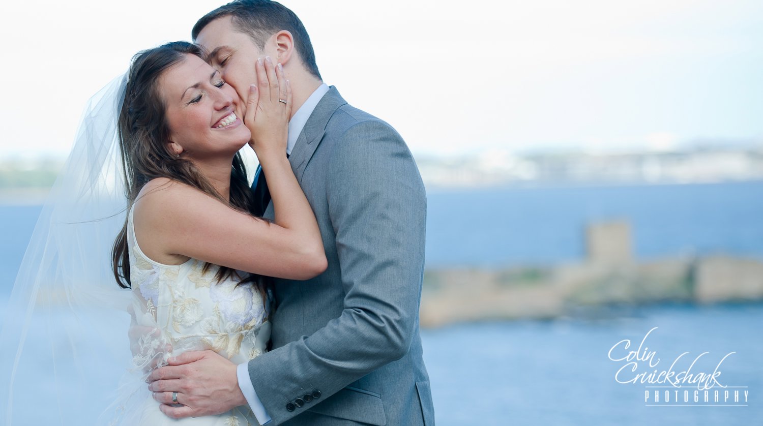 bride & groom by colin cruickshank wedding photographer