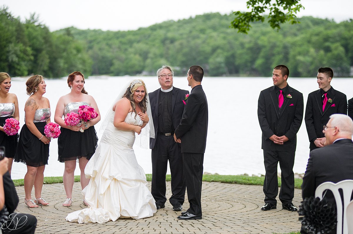 fun candid ceremony moments albany wedding photographer