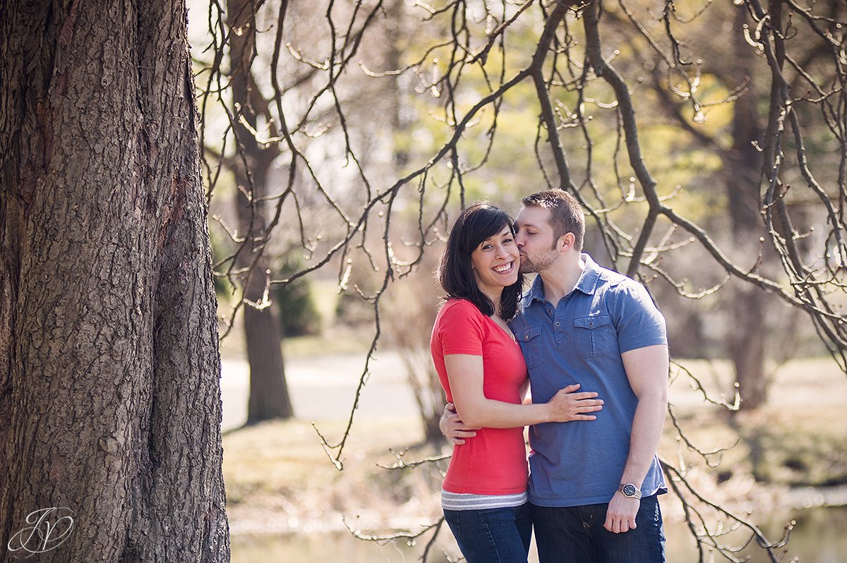 gorgeous engagement photo, engagement photo in washington park albany, albany engagement photographers, engagement session in washington park