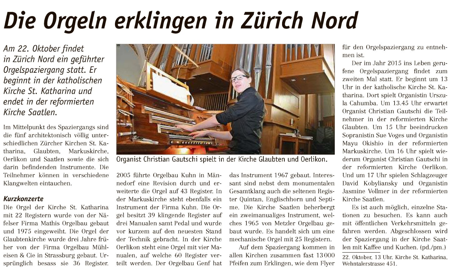 Zürich-Nord 13. Oktober 2016