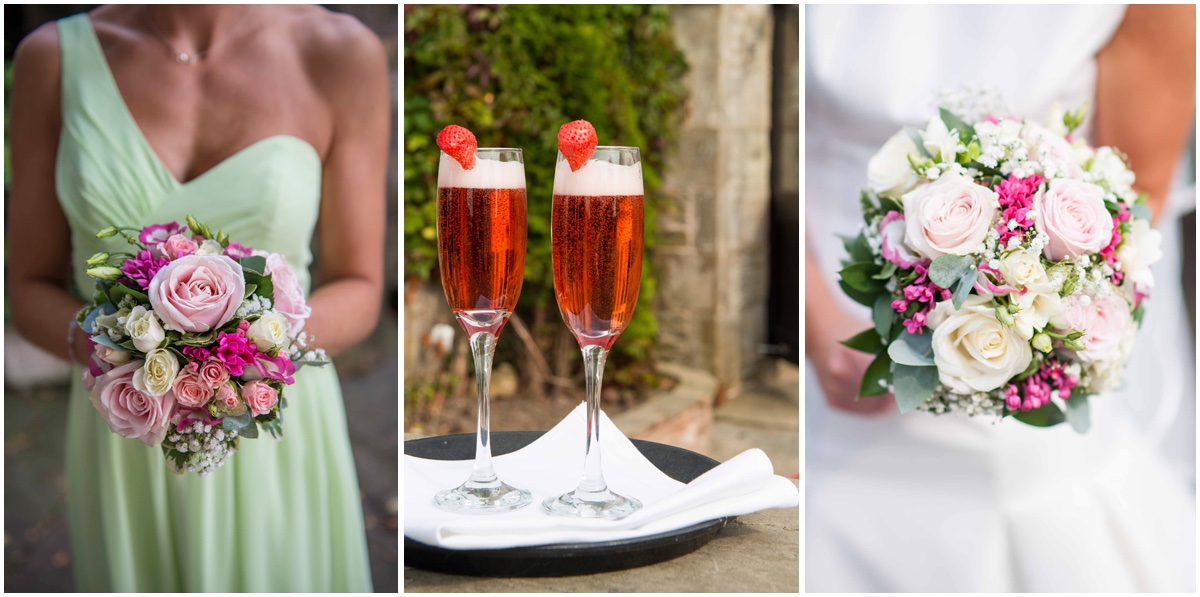 Lancashire wedding day detail shot of drinks