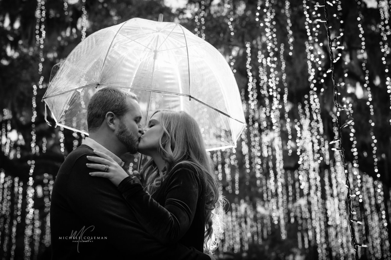 Brookgreen Gardens Night Of A Thousand Candles Engagement Session