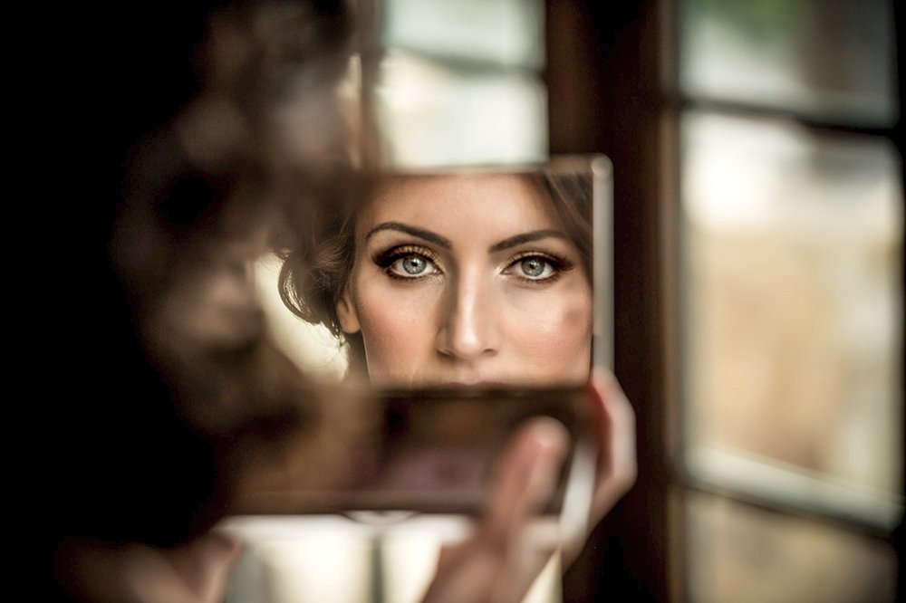 Beautiful bride  before New Years Eve Wedding