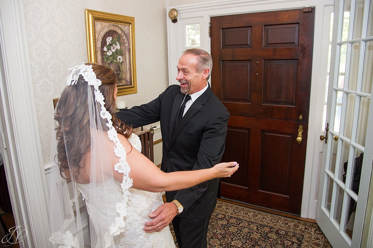 first look with dad albany wedding photographer