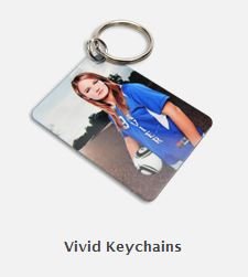 Vivid Square Keychain
