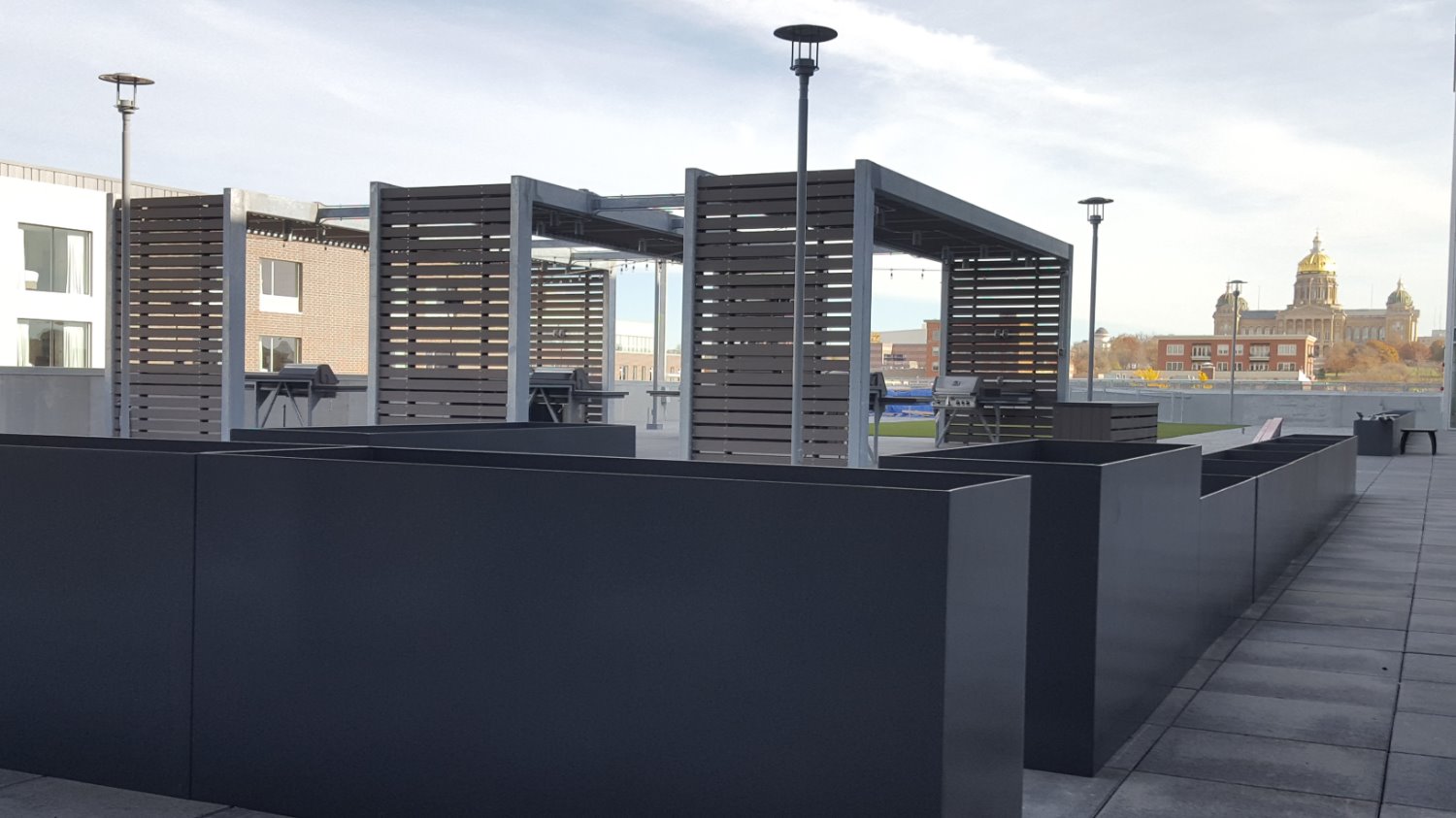 175 feet of planter boxes for City Square Lofts in DesMoines. A Hansen Companies project.