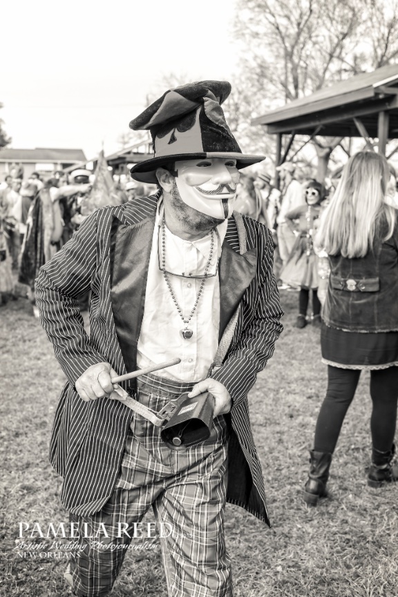 New Orleans Mardi-Gras 2016 in Black and White