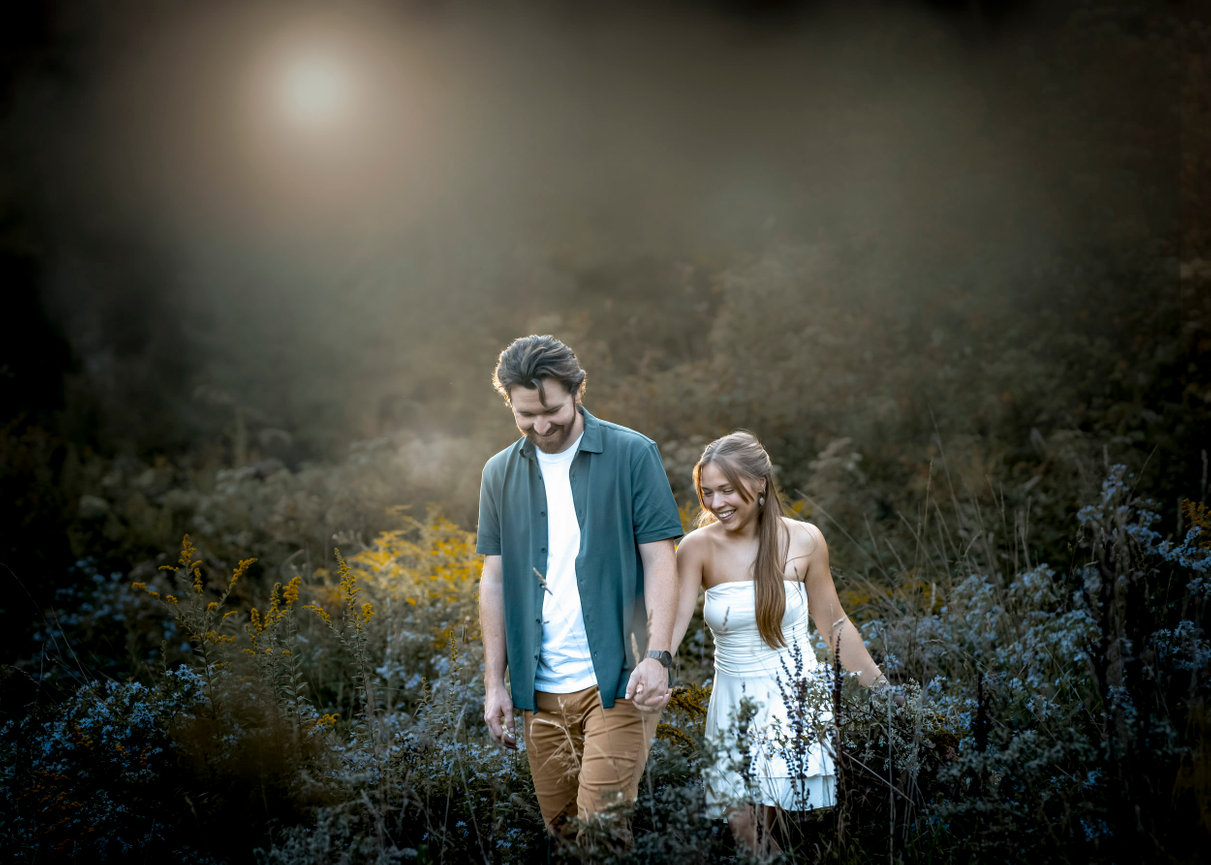 Fun, Adventure Engagement Session at Saint Gaudens National Park