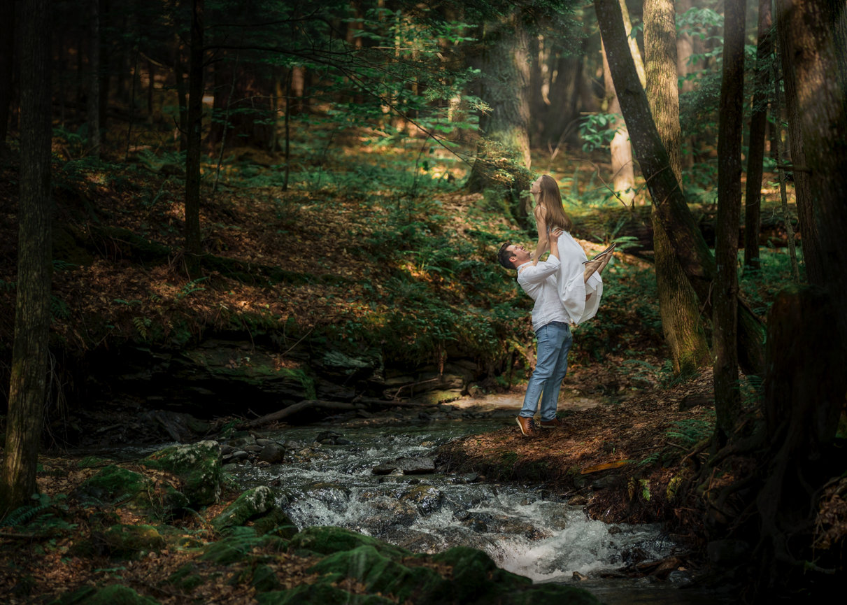 Fun, Adventure Engagement Session at Saint Gaudens National Park