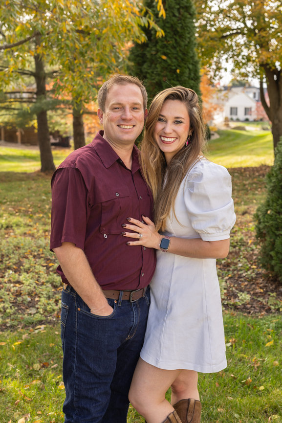 Couple standing together in park