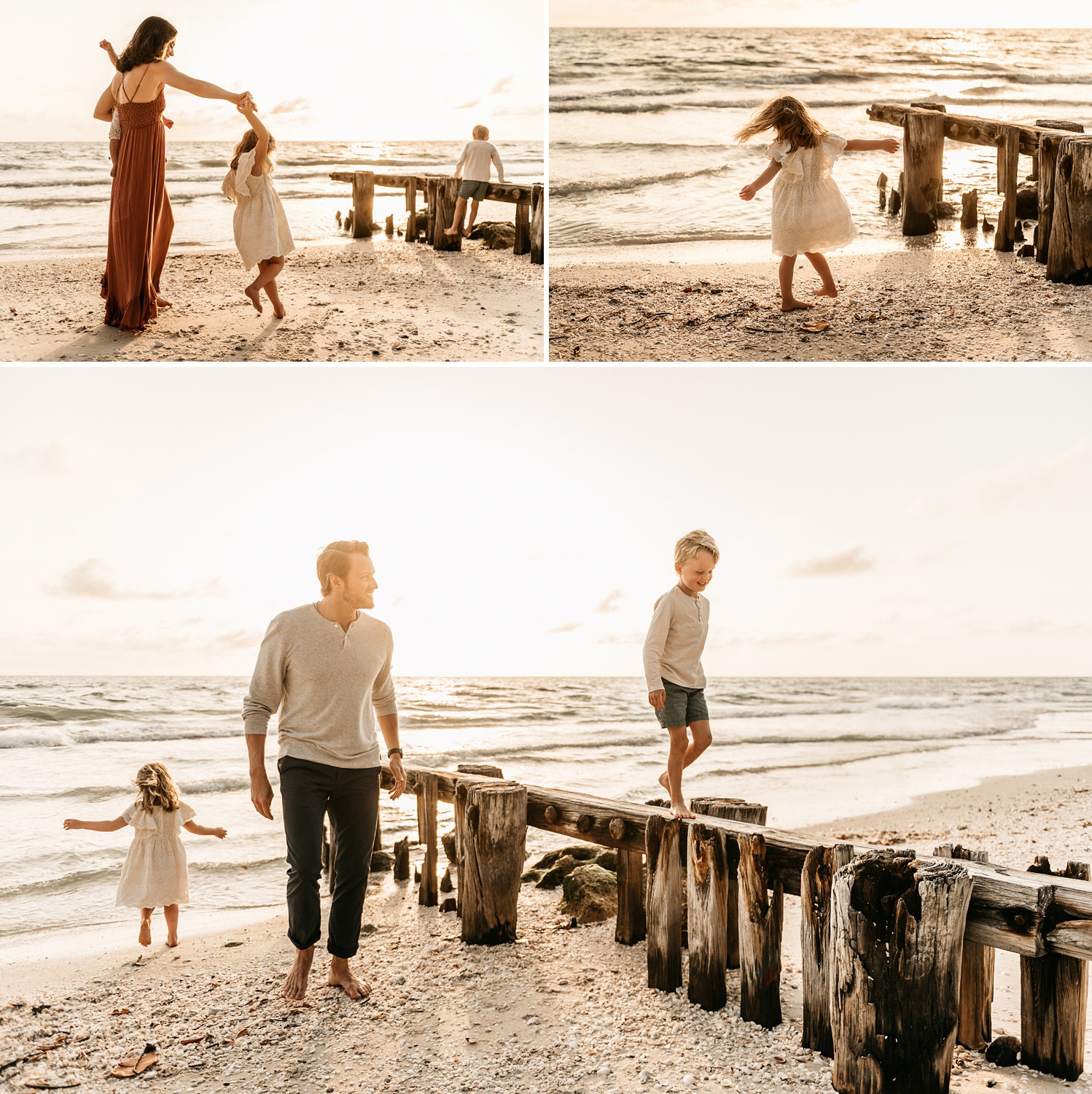 Naples Beach family pictures, sunset coastal family photos, Ryaphotos