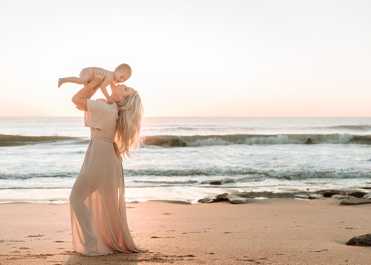 mom kissing baby boy, Jacksonville motherhood portrait session, Rya Duncklee