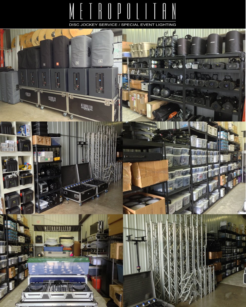 Warehouse Tour Metropolitan Disc Jockey / Special Event Lighting