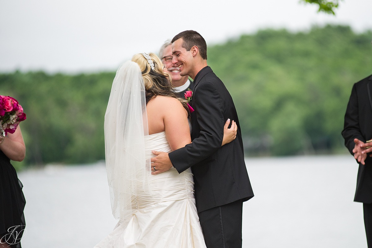 the moment after the first kiss during the ceremony