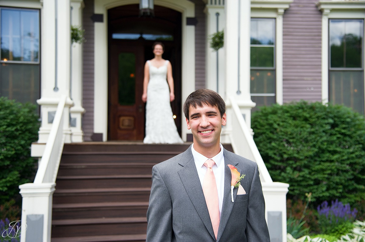 unique bride and groom first look