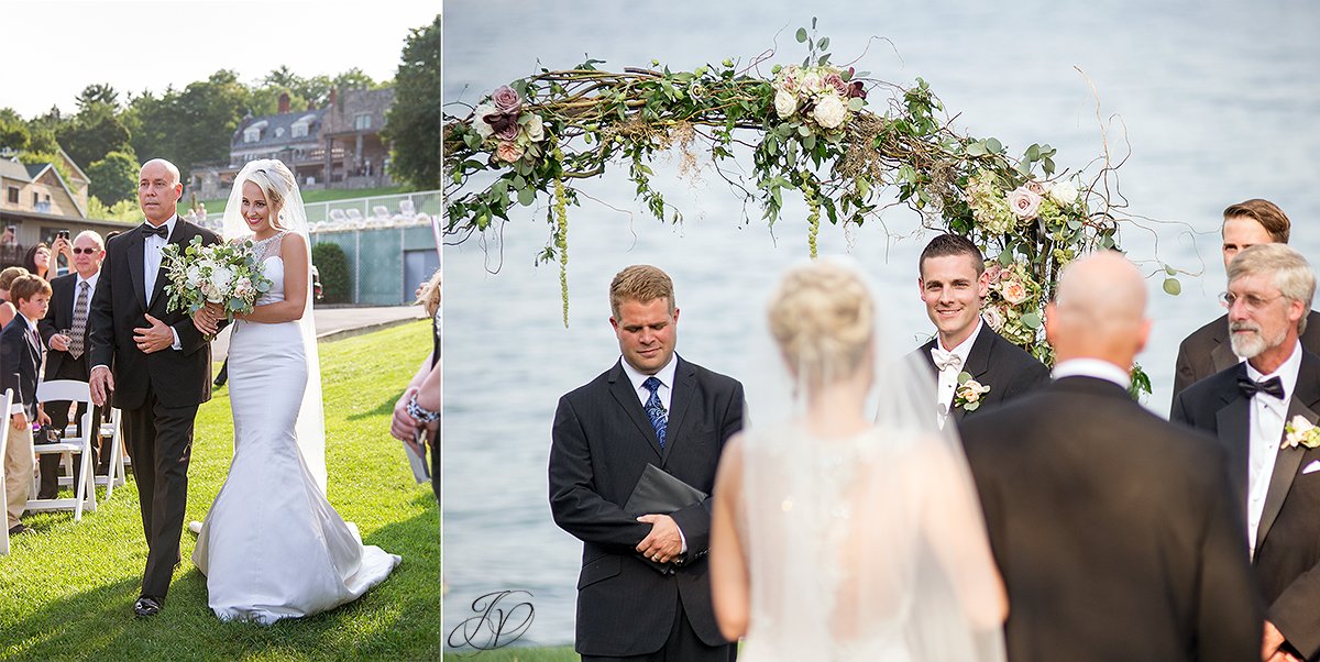 wedding ceremony at Inn at erlowest lake george