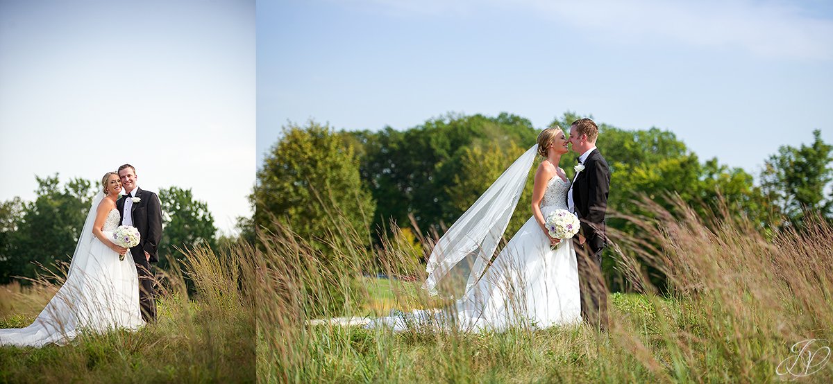 bride and groom almost kiss tall grass