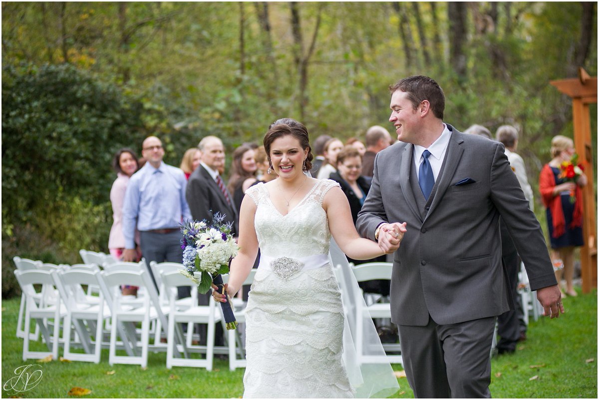 fall wedding ceremony the mansion inn