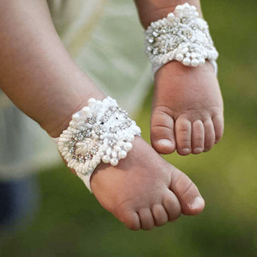 Baby Rhinestone Footsies Cozette Couture