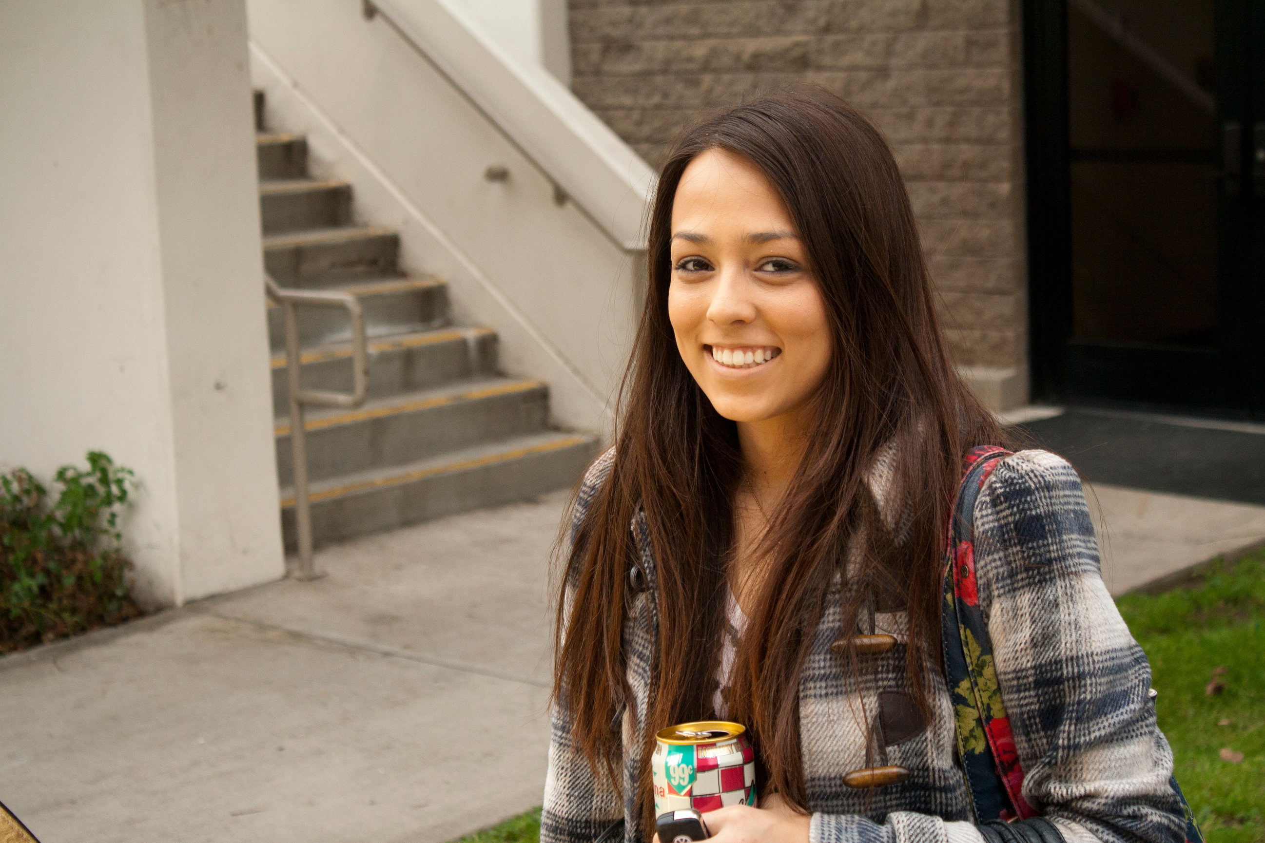 Outdoor portrait of a smiling client
