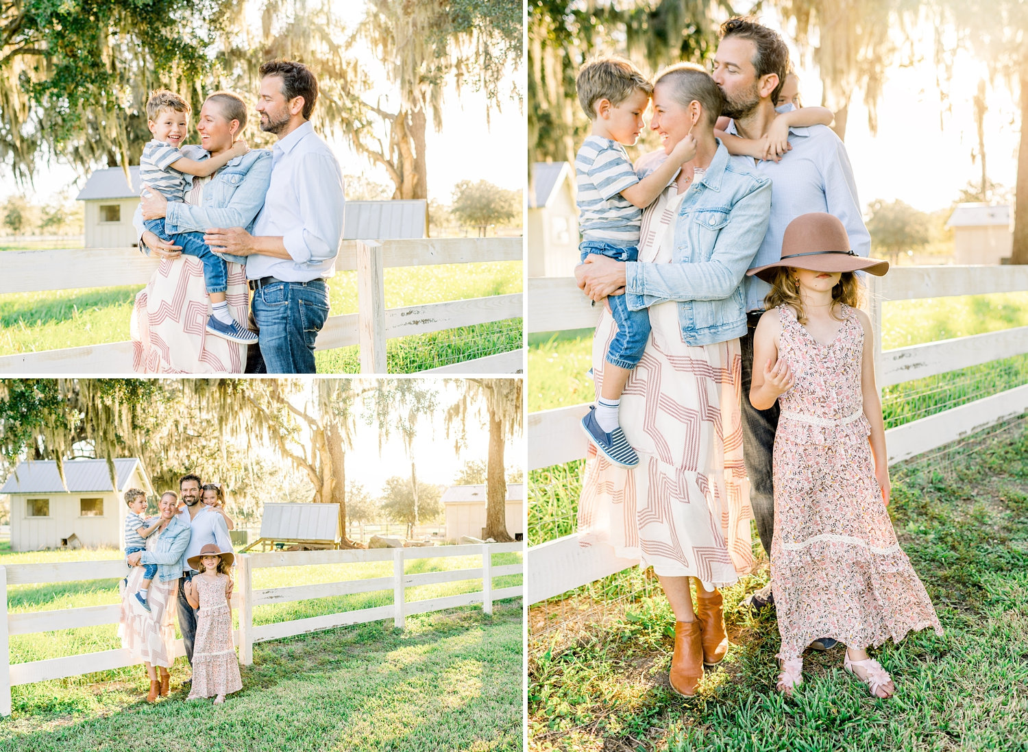 spring family photo session, photo collage, Congaree and Penn, Florida