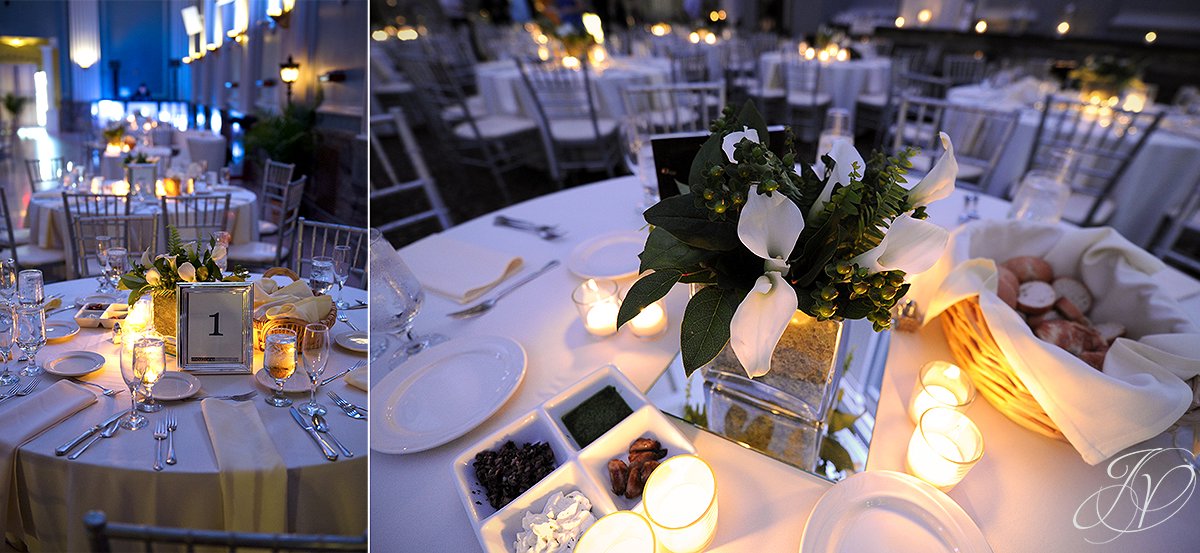 head table key hall, reception detail photo, Key Hall Proctors reception, Schenectady Wedding Photographer