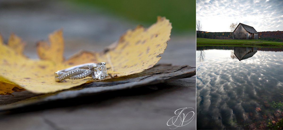 engagement ring photo, Albany Engagement Photographers, Historic Barns of Nipmoose, on location engagement session, outdoor engagement shoot