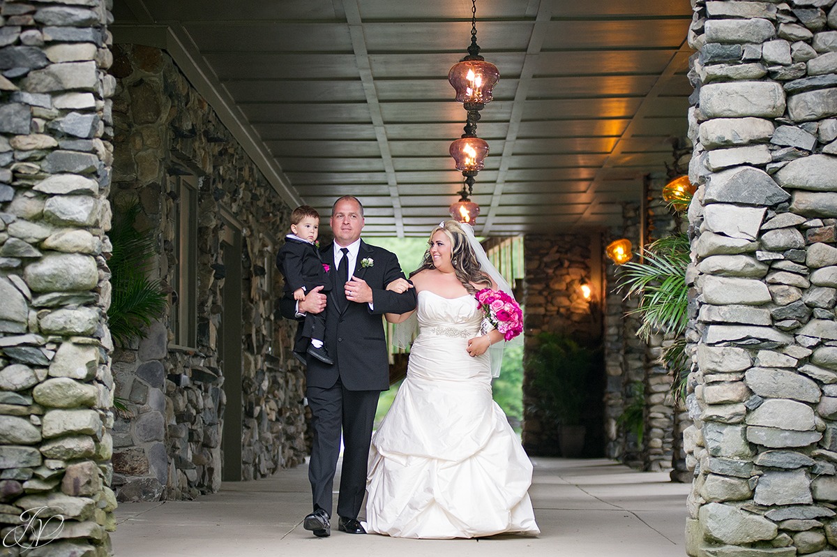 emotional photo of bride and her father before ceremony