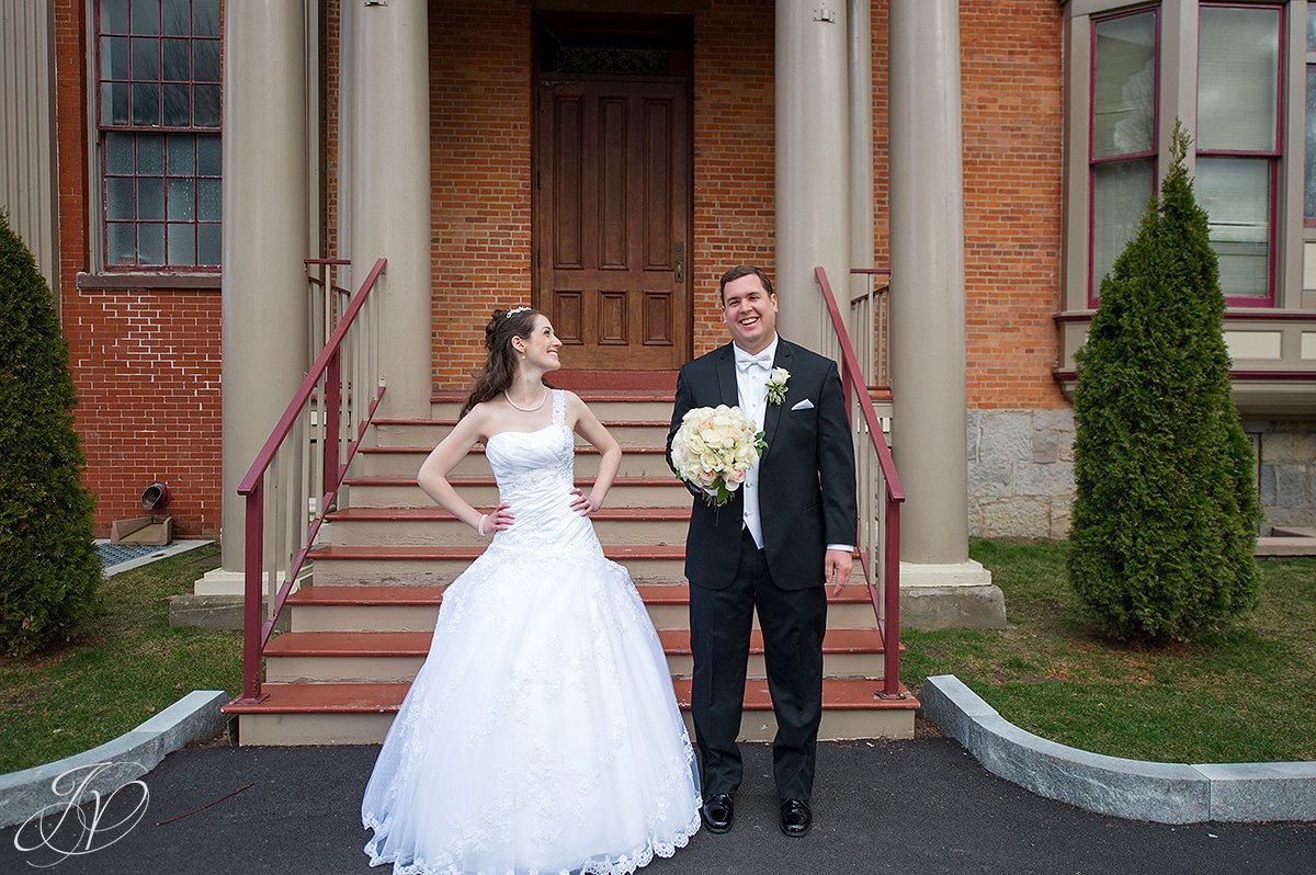 goofy bride and groom photo, fun bride and groom photo, The Canfield Casino wedding, Saratoga Wedding Photographer, wedding in congress park photo