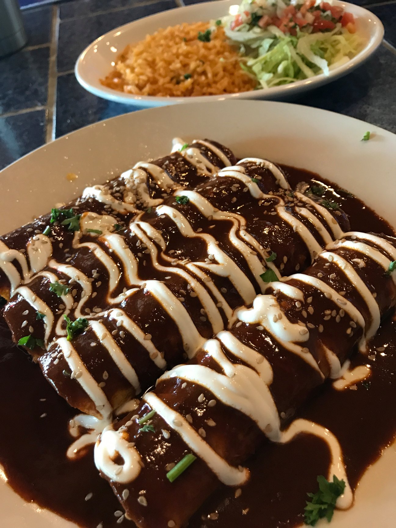 Enchiladas Poblanas - Blue Agave Mexican Bar & Grill - Authentic ...