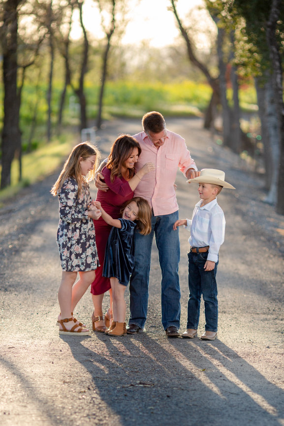 Family portraits during Sunset in Santa Rosa,  Sonoma County Ca, taken by Sheila Johnson of Studio J Photography