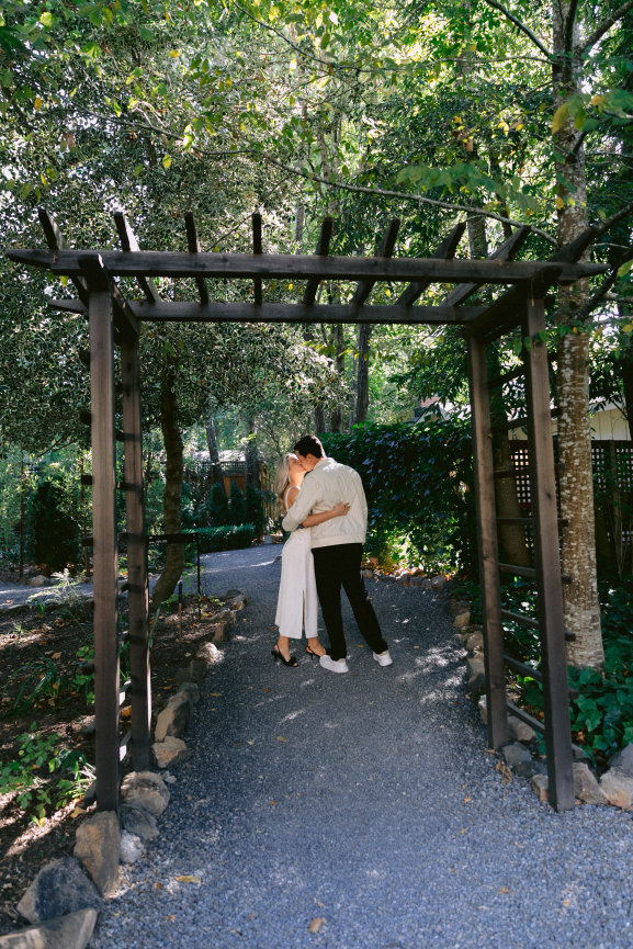 Marriage proposal at Dawn Ranch, Northern California. Photographed by Studio J Photography