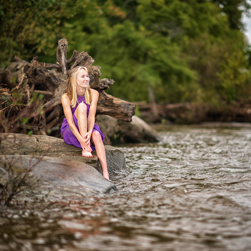 Senior portrait at Jesse H. Jones Park bald cypress nature center by Swartz Portraits