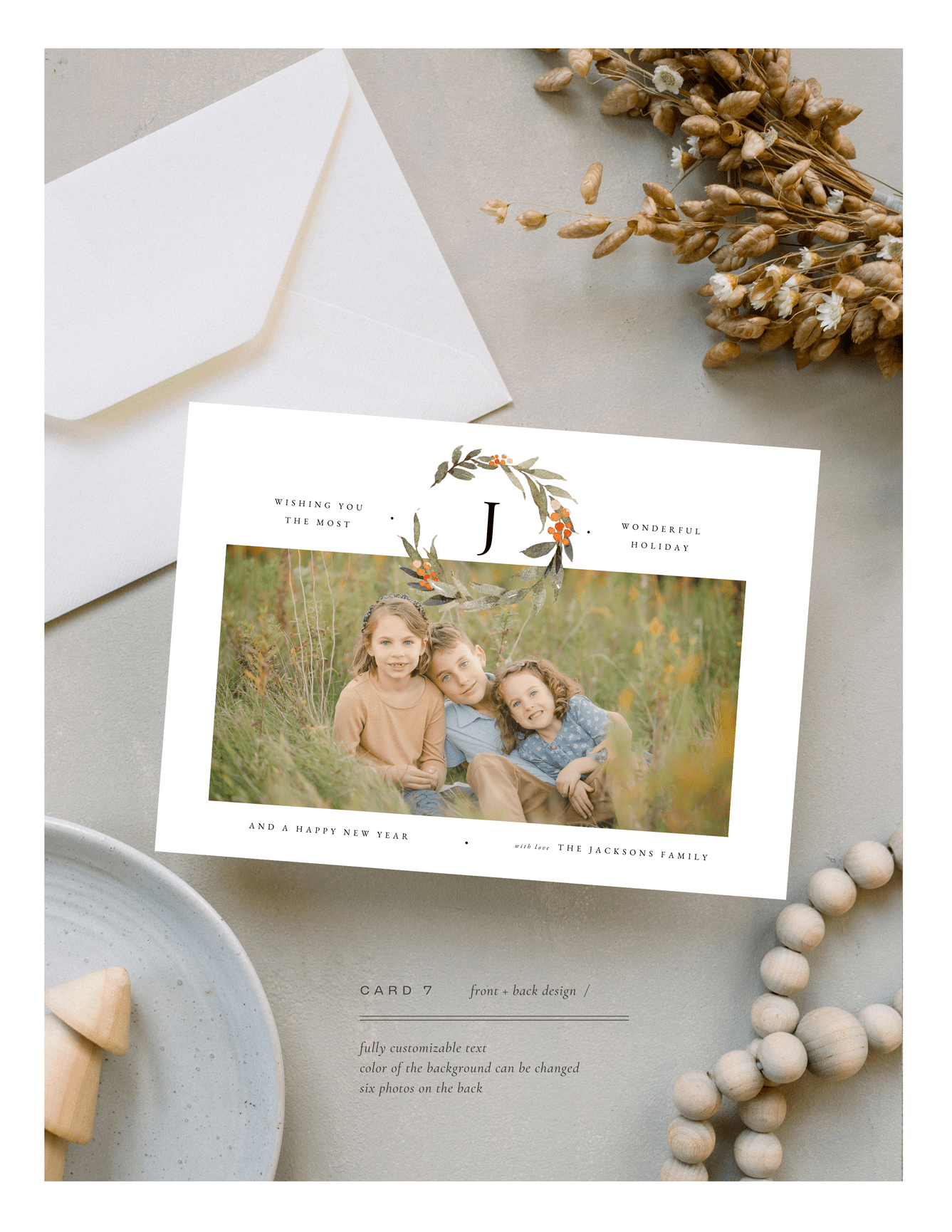 Personalized Holiday Greeting Cards for your Family and Friends.