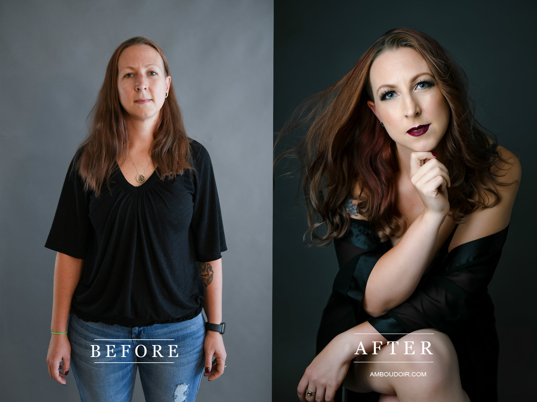 AM BOUDOIR PHOTOGRAPHY- BEFORE AND AFTER - AM Boudoir