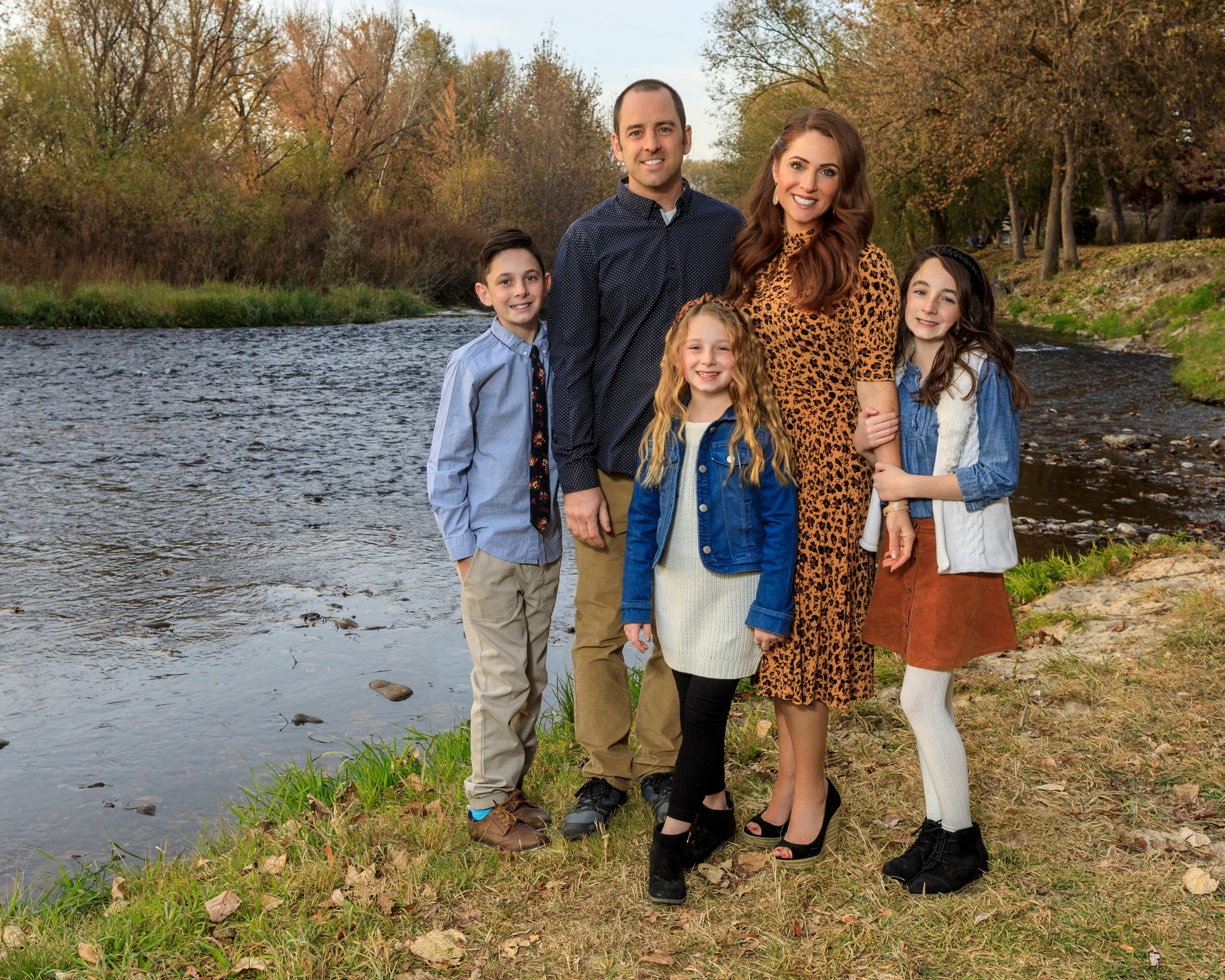 Fall Family Portraits at Boise River, late Fall