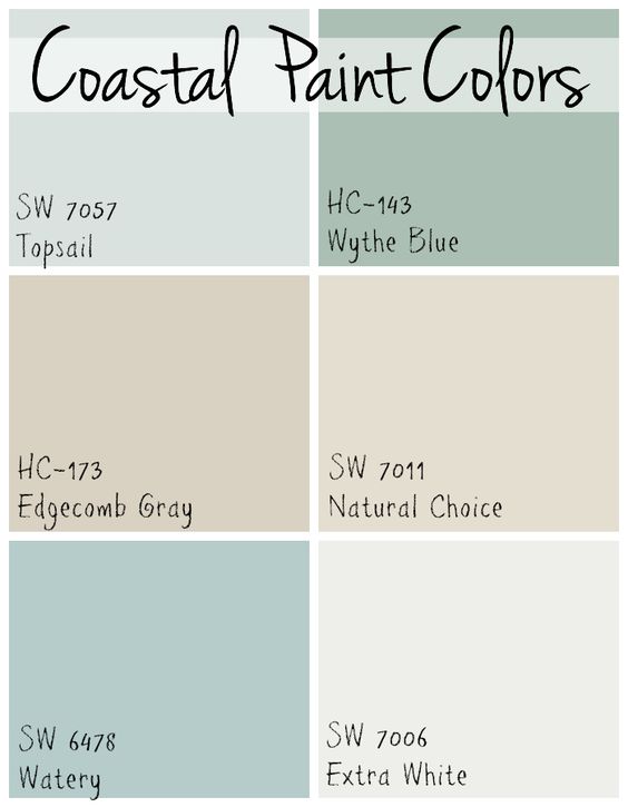 coastal paint color palette