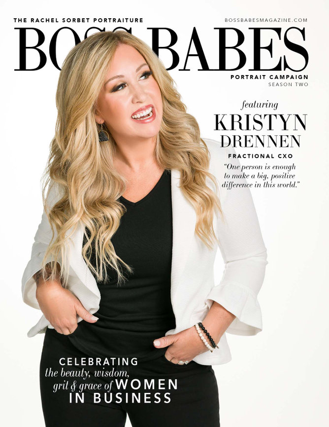 Kristyn Drennen on the cover of Boss Babes Magazine
