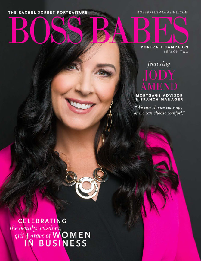 Portrait of Jody Amend on the cover of Boss Babes Magazine