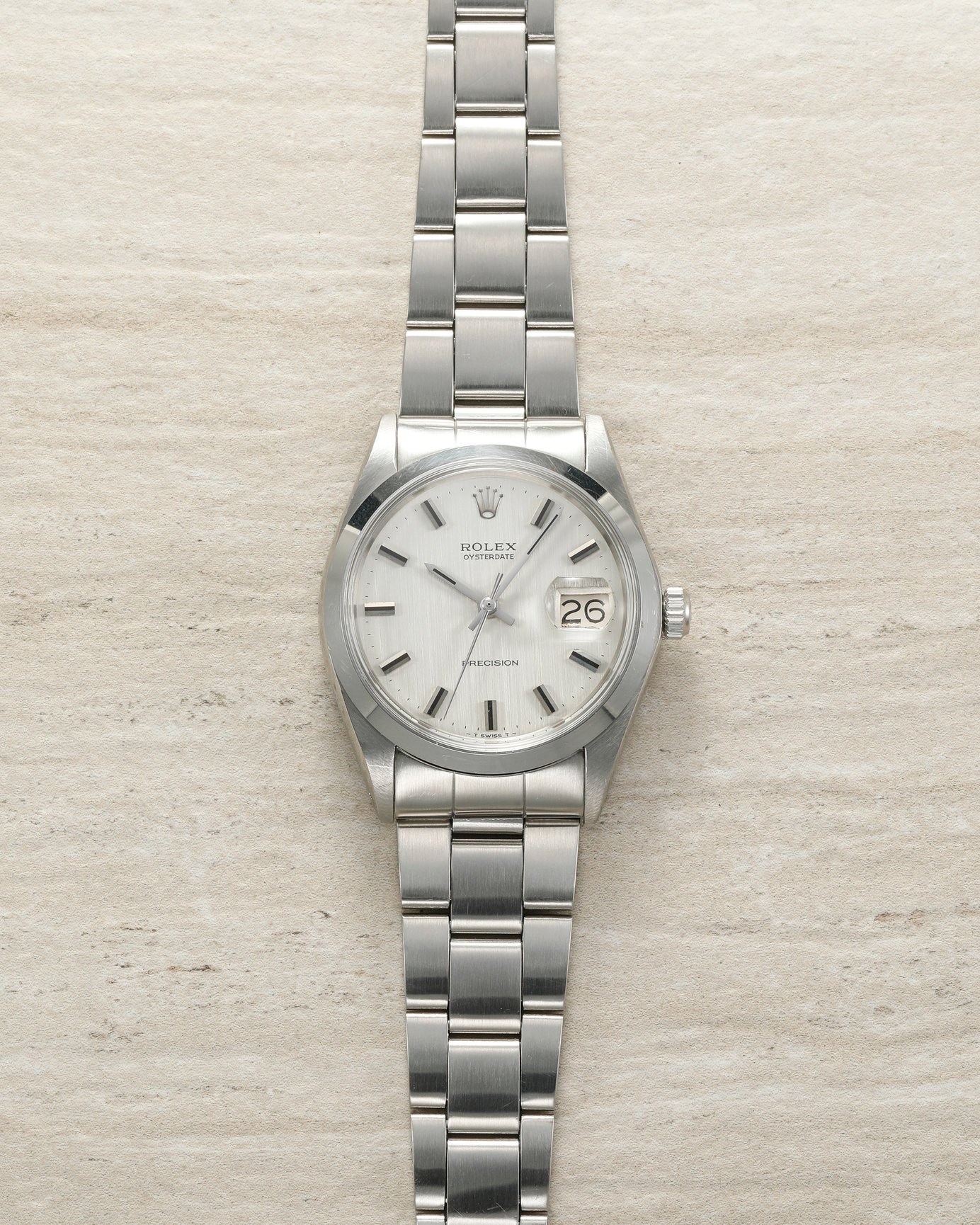 Rolex oysterdate 6694 silver dial 1972 roy sacha davidoff sa