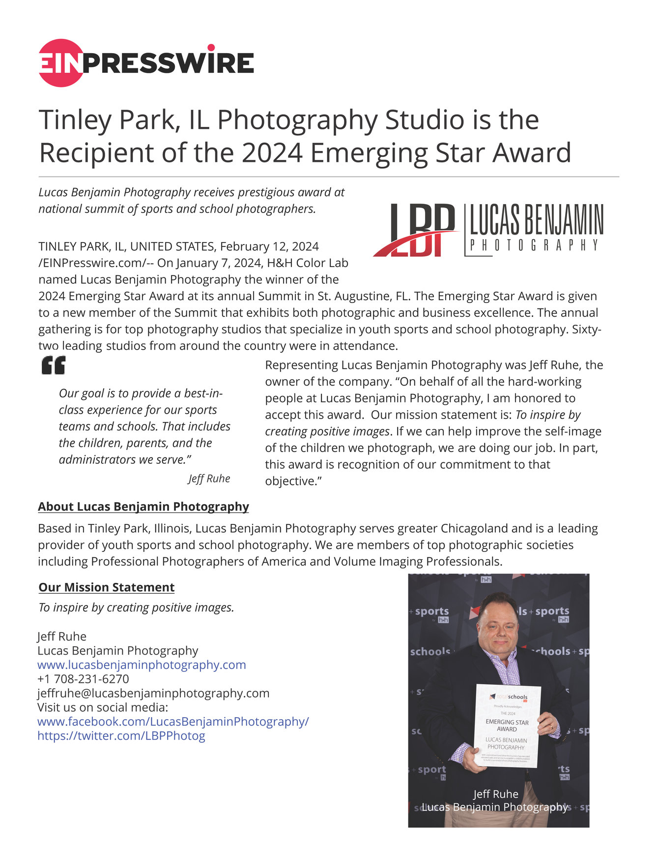 Lucas Benjamin Photography Wins National Award! - Lucas Benjamin ...