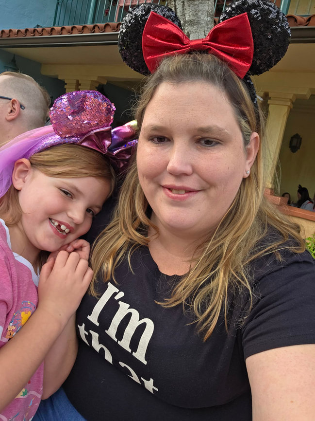 Mother and daughter embracing