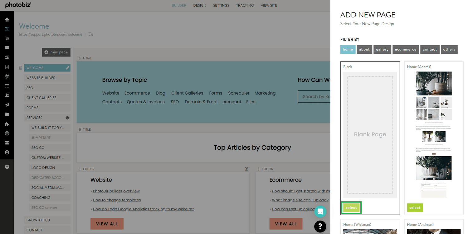 How To Create A Pricing Page - PhotoBiz Knowledge Base