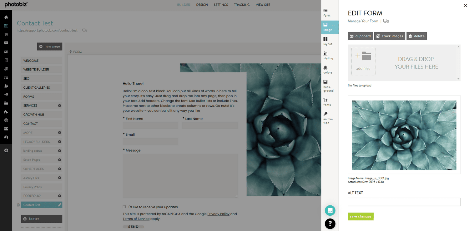 How To Use Form Blocks - PhotoBiz Knowledge Base