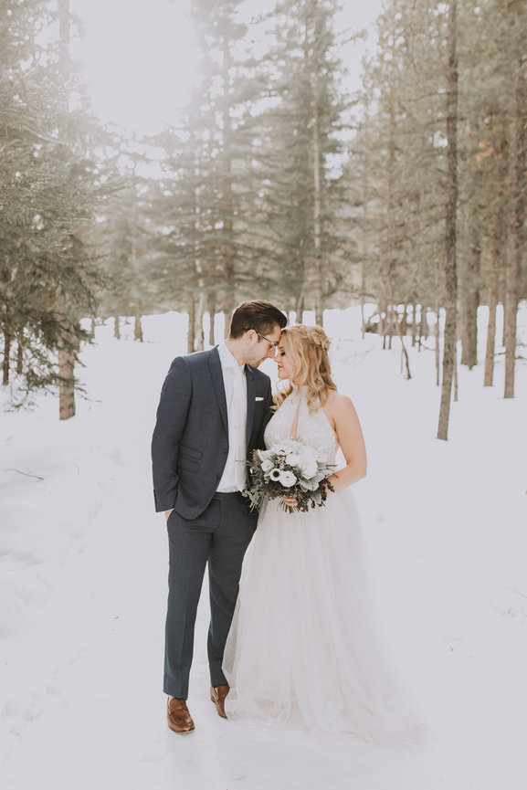 Winter Wedding Details at the Pomeroy Kananaskis Lodge