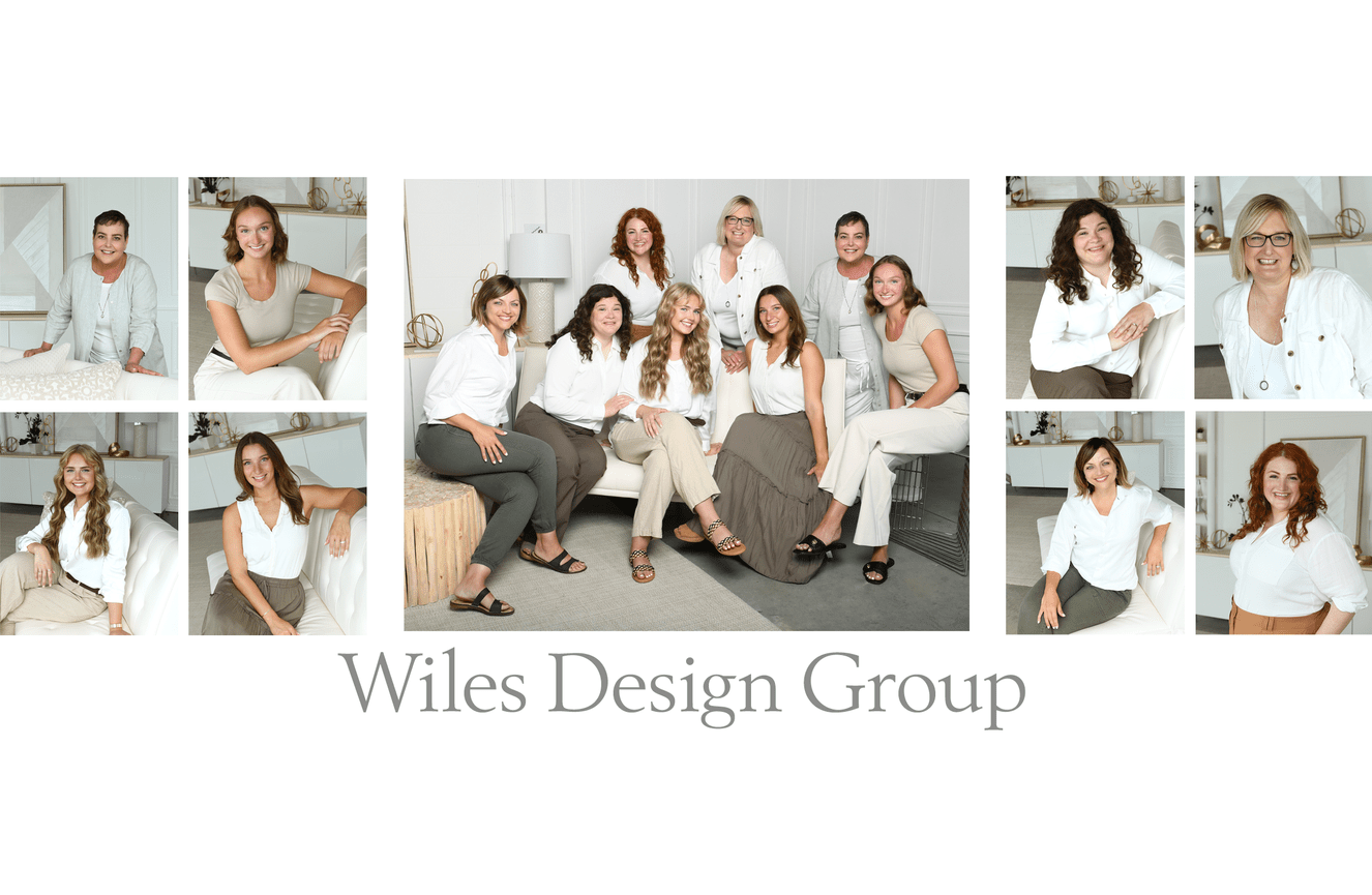 Individual and group shots of the Wiles Design interior design team.
