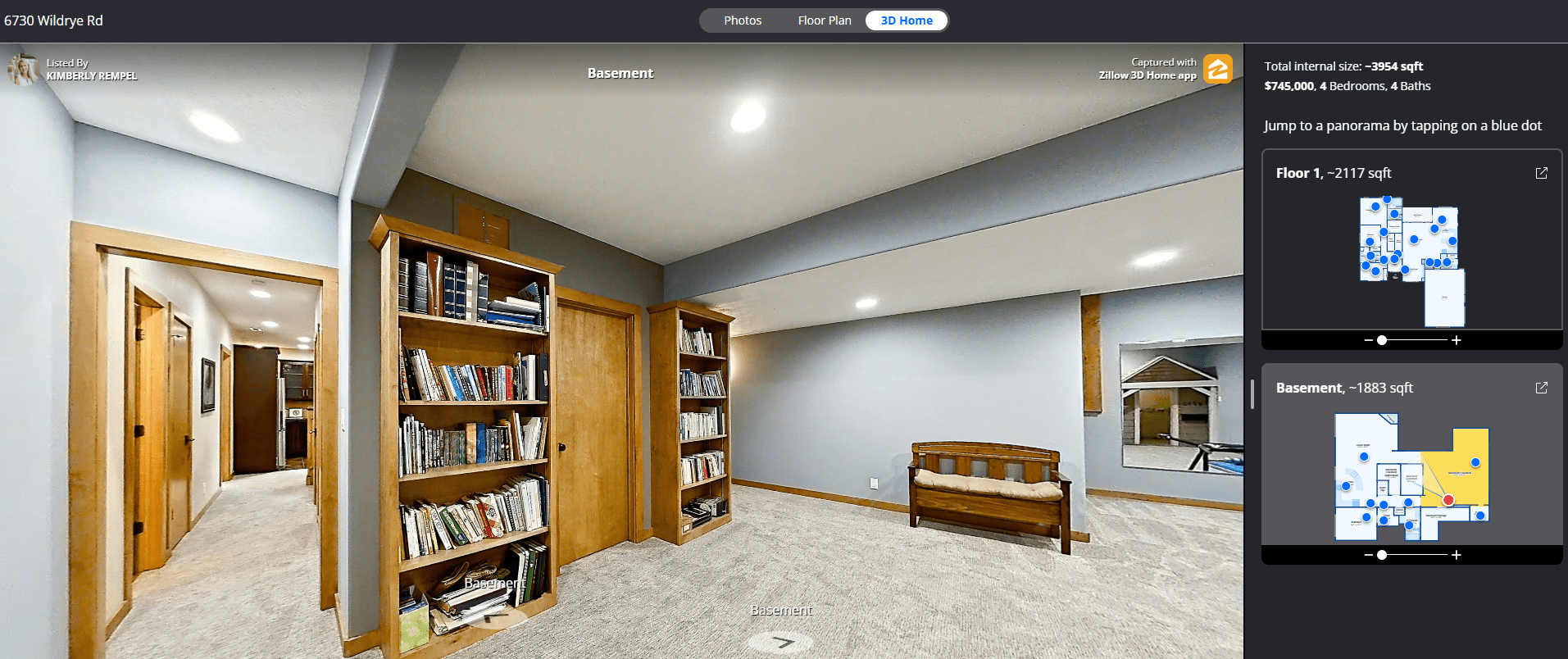 Zillow 3D Tour preview