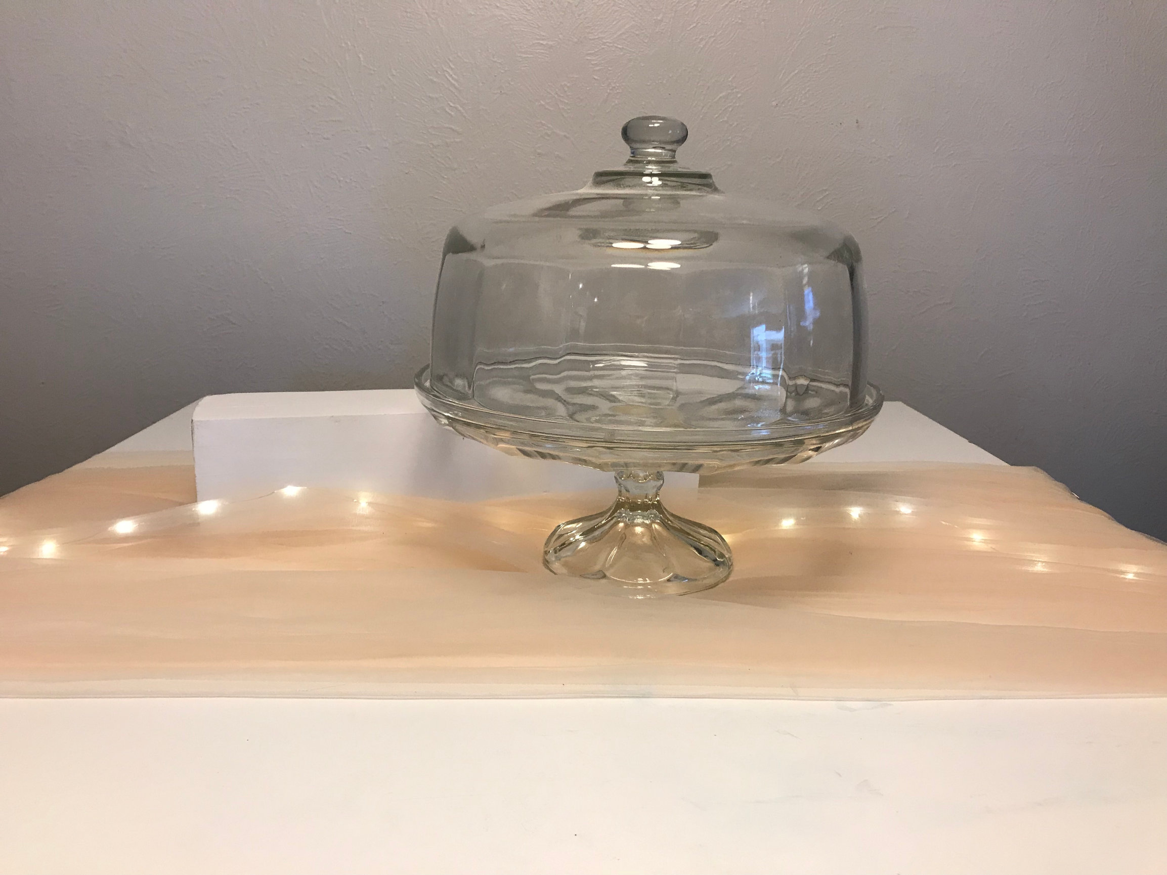 GLASS CAKE STAND WITH LID Life's Enchanted Moments Photography By