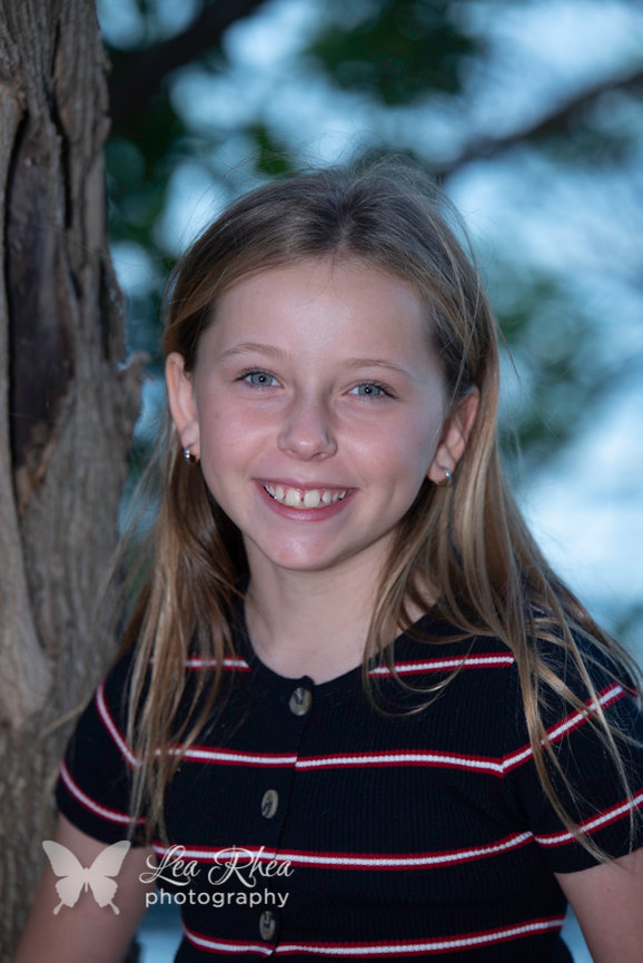 Photograph of girl On location with family photography session Mansfield Texas
